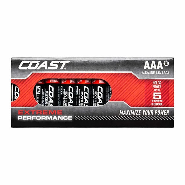 COAST EXTREME PERFORMANCE ALKALINE AAA BATTERIES (PACK 50)