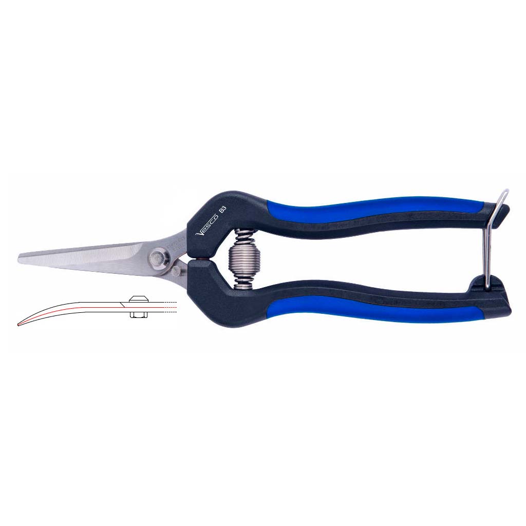 VESCO B3 Curved Long Blade Serrated Harvest Shear