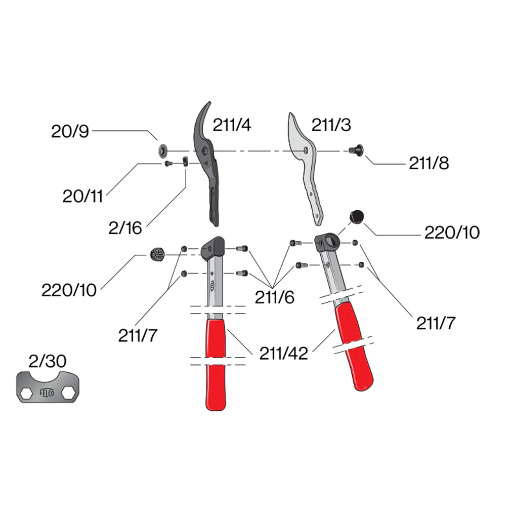 FELCO Bypass Lopper 211-60 (60 cm)