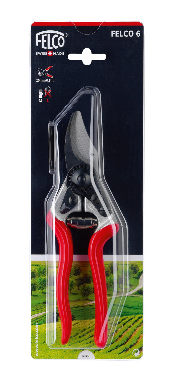 Felco 6, Ergonomic Bypass Pruning Shear (Small)