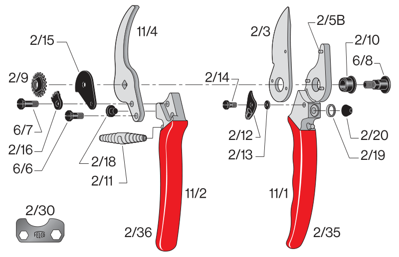 FELCO 11, Bypass Improved Classic Pruning Shear