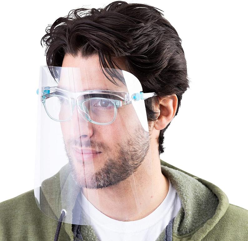 Face Shield with Glasses Frame (2-Pack)