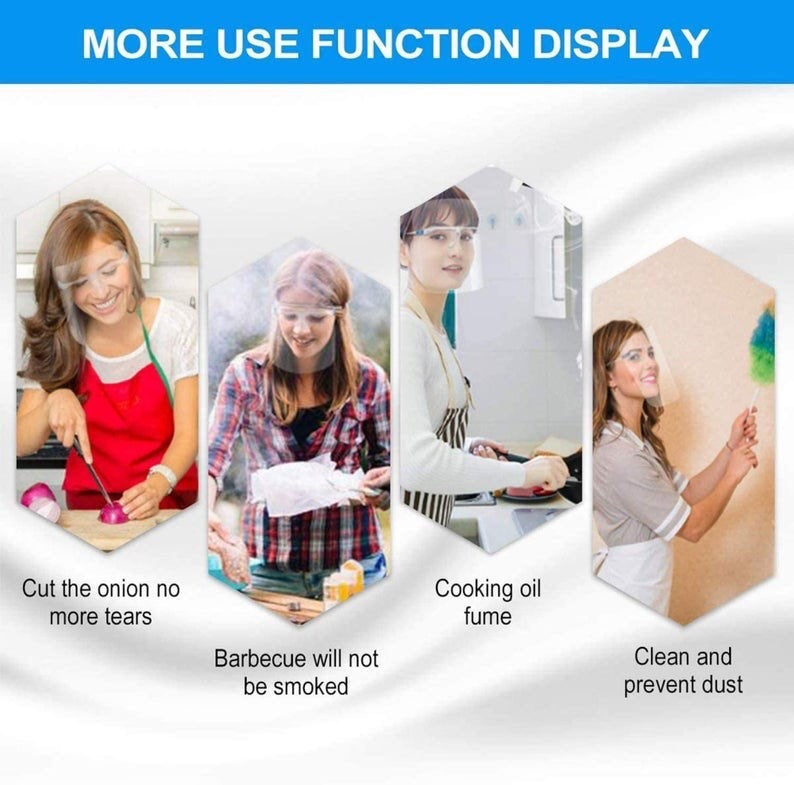 Face Shield with Glasses Frame (2-Pack)
