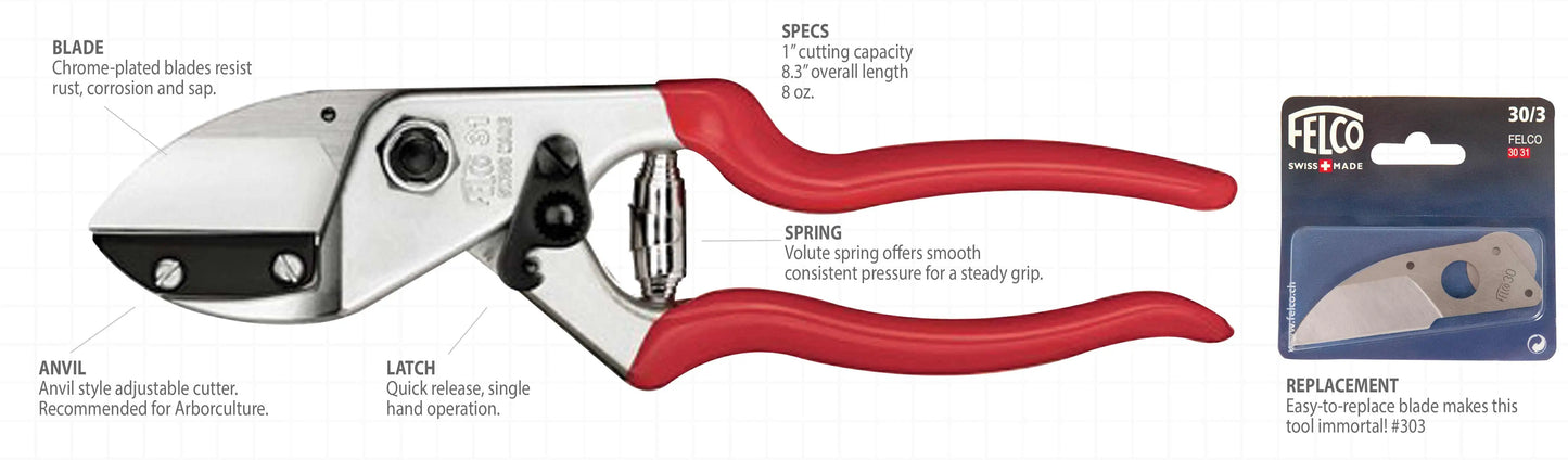 FELCO 31, Anvil Classic Pruning Shear