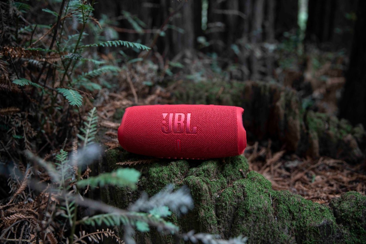 JBL - CHARGE5 Portable Waterproof Speaker with Powerbank - Red outlet