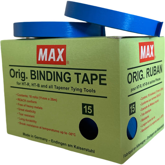 MAX Tie Tape Blue #15 SMALL roll 1/2”x 85’  (Box 10)