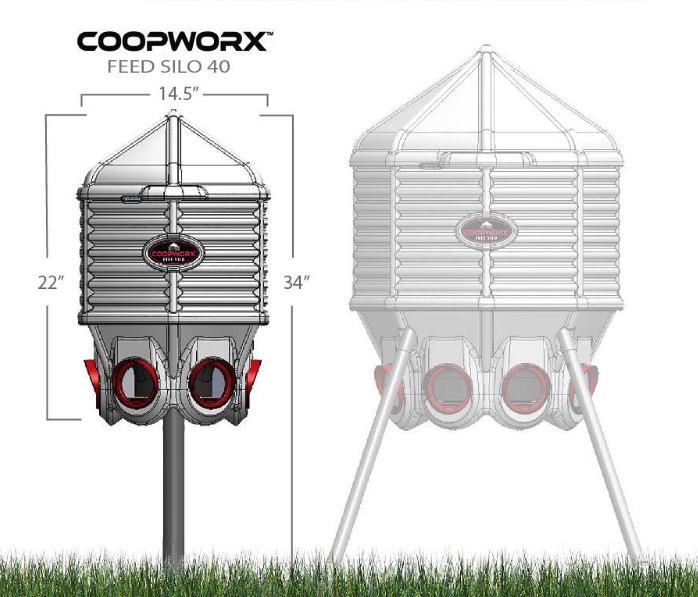 CoopWorx 40 lb. Feed Silo