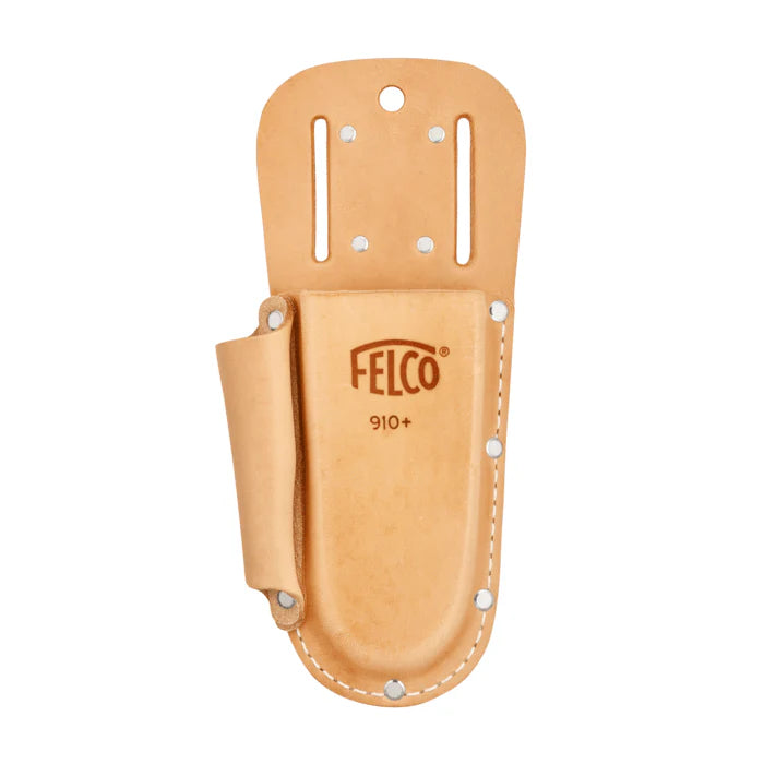 Felco Leather Holster 910+ with Belt Clip and Sharpener Holder.