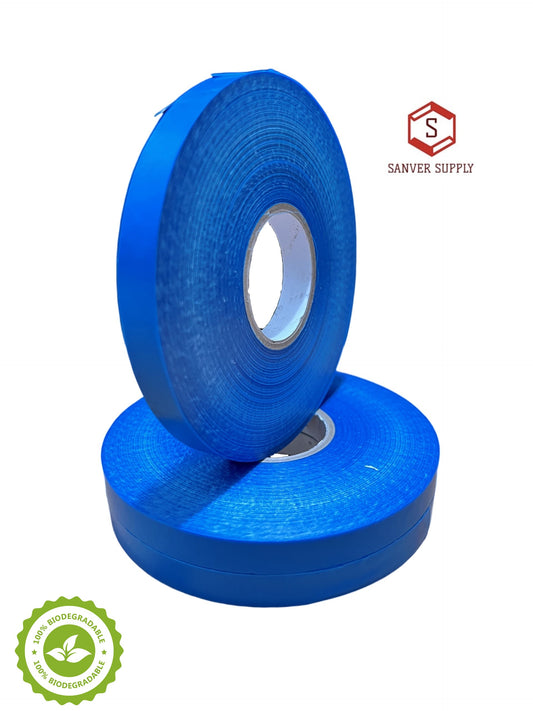 BIODEGRADABLE Tie tape Large Roll 1/2”x 328' 4ml for Tapener HT-R2 (BLUE)