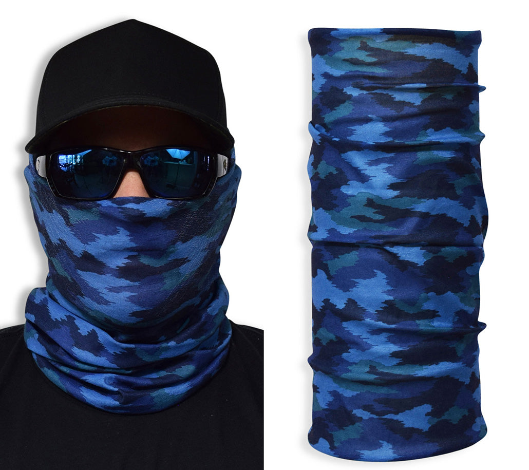 John Boy Face Guard Blue Camo Bandana