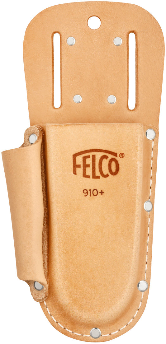 Felco Leather Holster 910+ with Belt Clip and Sharpener Holder.