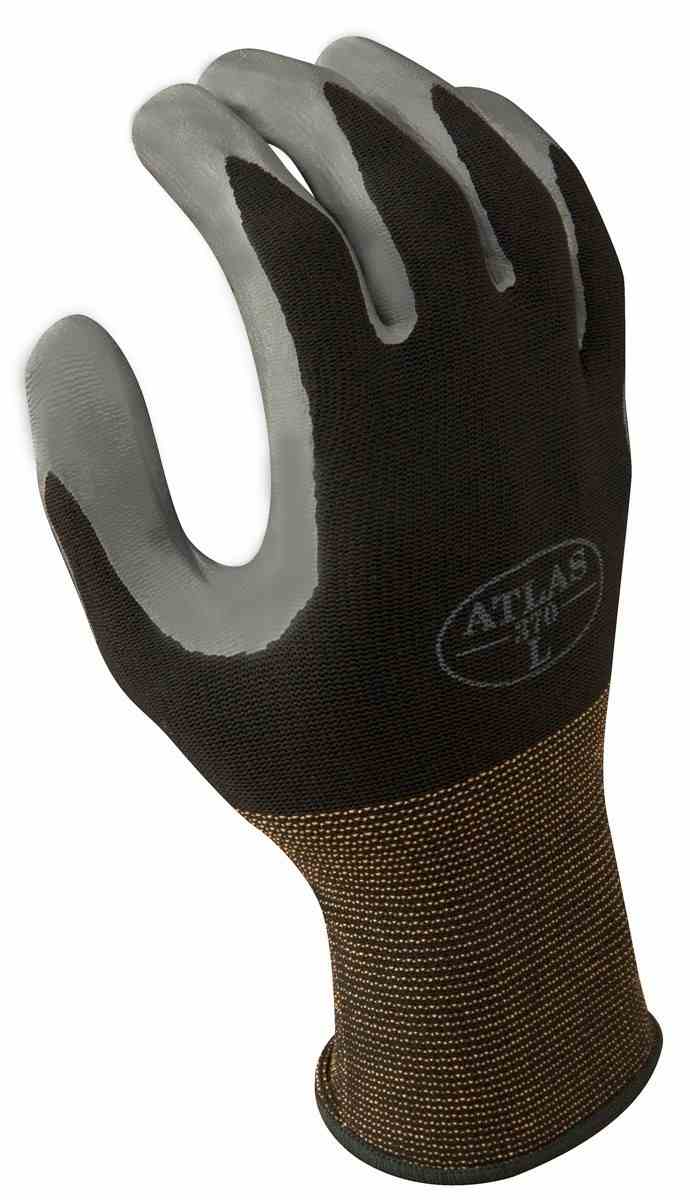 Atlas Fit 370 Showa Black Nitrile Dipped Gloves S, M, L, XL (12 pairs)